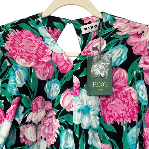 RIXO London Paloma Tulip Floral Silk Maxi Dress Size XS - Picture 9 of 14